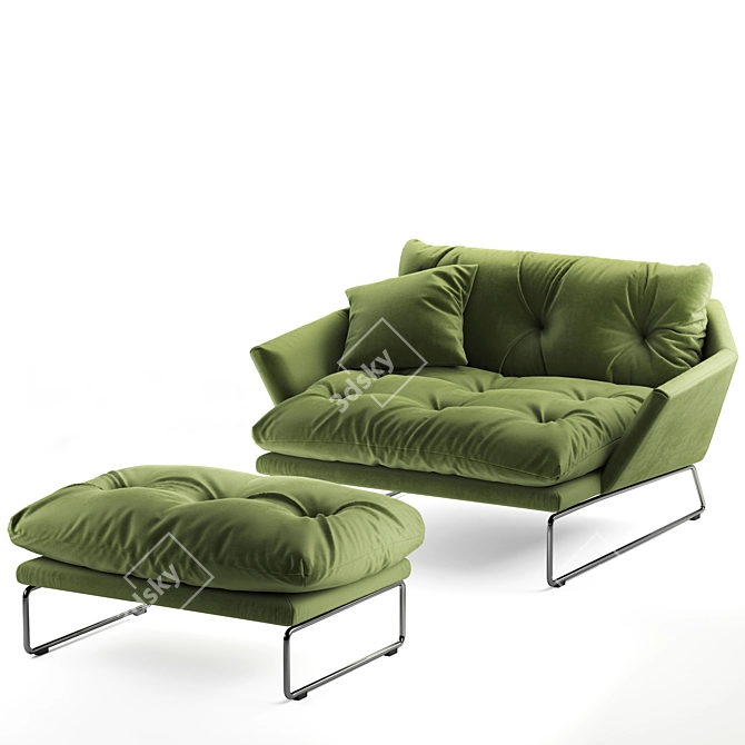 Modern Elegance in Armchair Design 3D model image 3