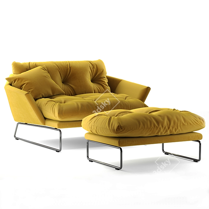 Modern Elegance in Armchair Design 3D model image 4