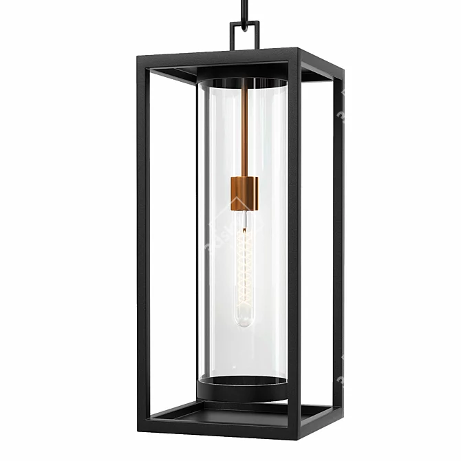 Contemporary Outdoor Pendant Light 3D model image 2