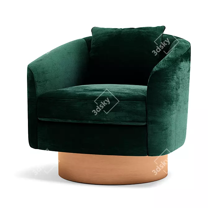 Advanced Swivel Chair, Material Efficiency 3D model image 1