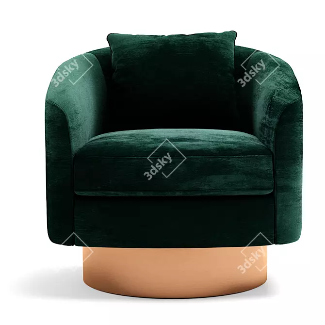 Advanced Swivel Chair, Material Efficiency 3D model image 2