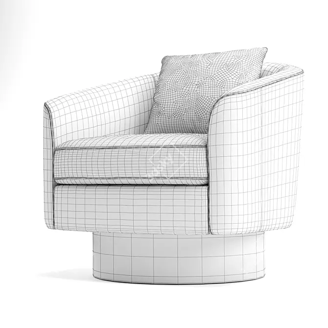 Advanced Swivel Chair, Material Efficiency 3D model image 3