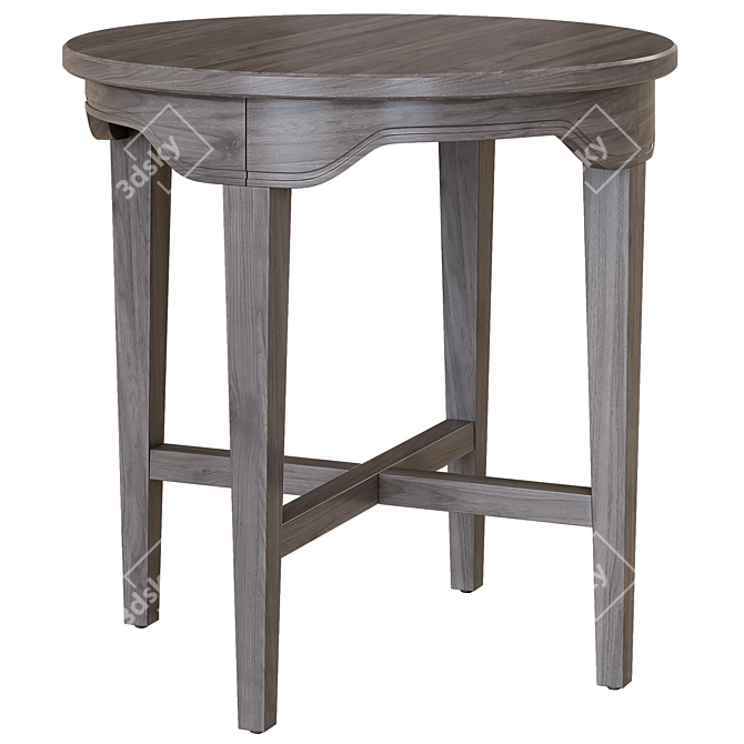 Avignon Round End Table 3D Model 3D model image 1