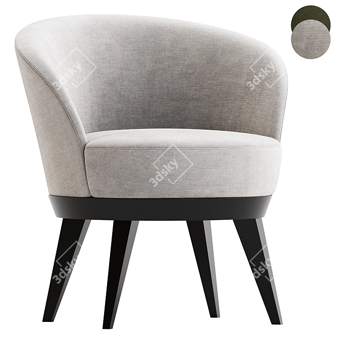 Modern Swivel Armchair, 3D Model 3D model image 1