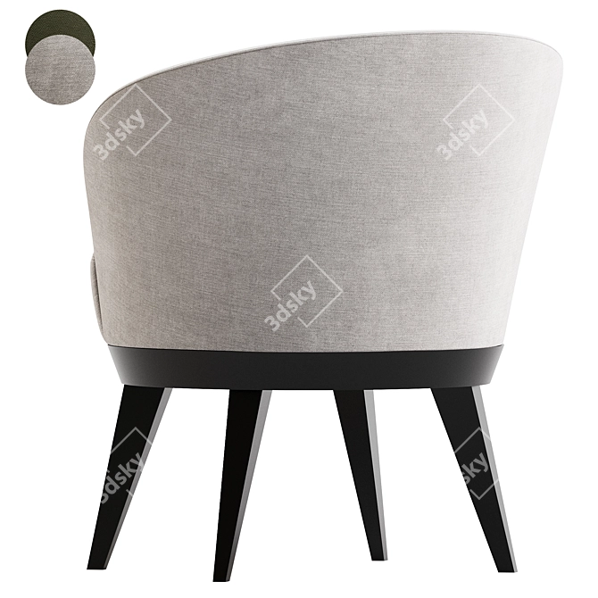 Modern Swivel Armchair, 3D Model 3D model image 3