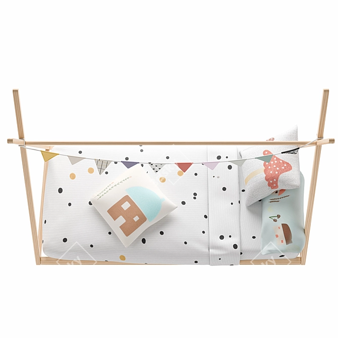 Native Teepee Children's Bed 3D model image 5