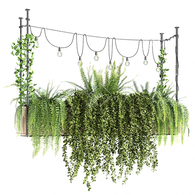 Greenery Trio Hanging Bar Display 3D model image 1