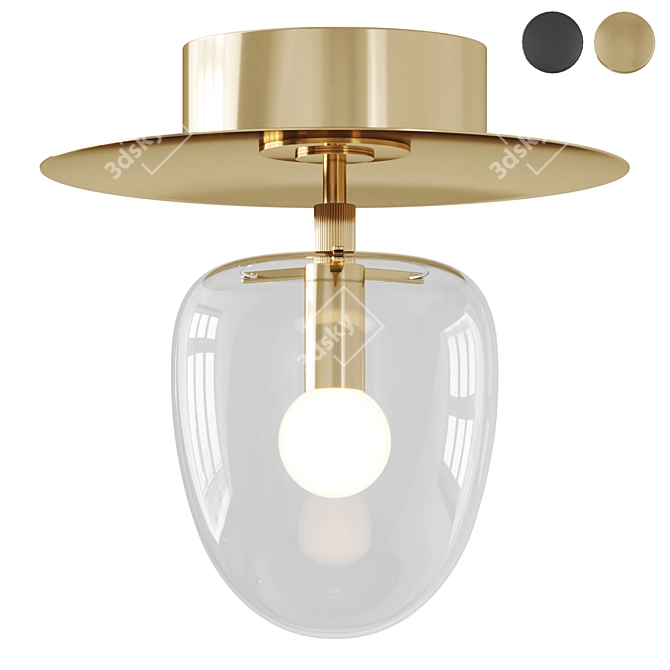 Elegant Hanging Bell Pendant Light 3D model image 1