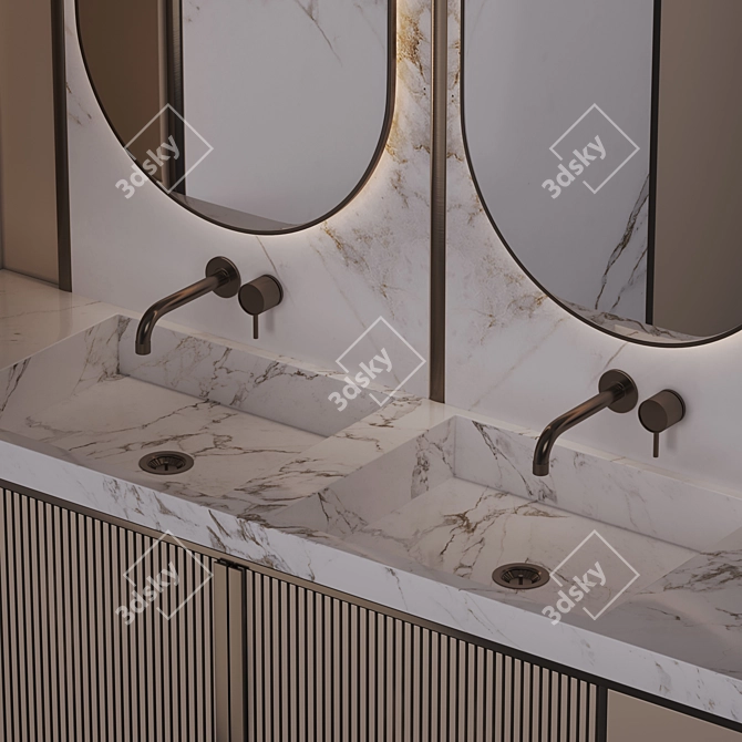 Luxury Bathroom Vanity Model 37 3D model image 2