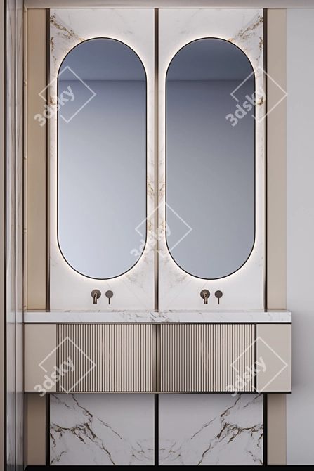 Luxury Bathroom Vanity Model 37 3D model image 3