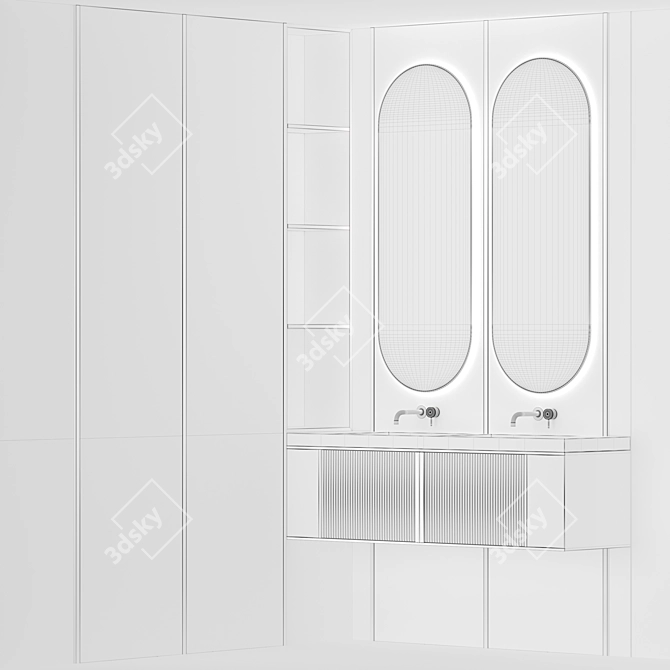 Luxury Bathroom Vanity Model 37 3D model image 4