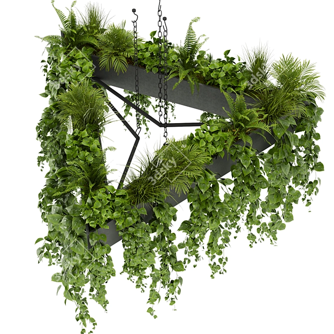 Exquisite Pothos Hanging Plant 3D model image 1