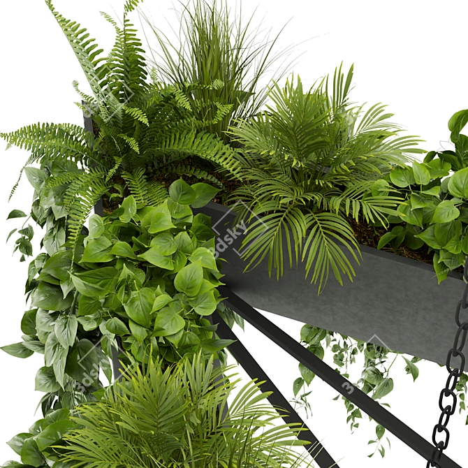 Exquisite Pothos Hanging Plant 3D model image 4