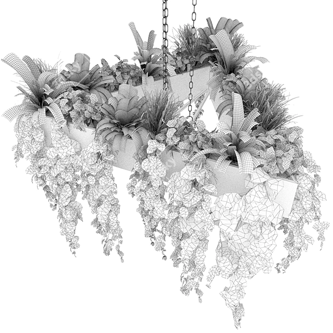 Exquisite Pothos Hanging Plant 3D model image 6