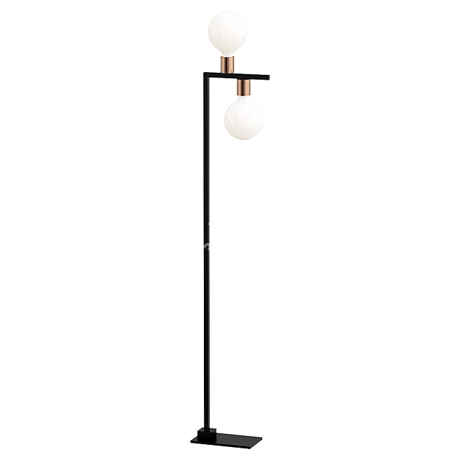 Modern Twin Floor Lamp 3D model image 1