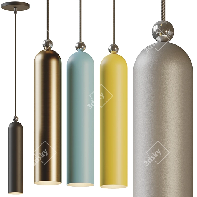 Mid-Century Modern Scandinavian Pendant 3D model image 1