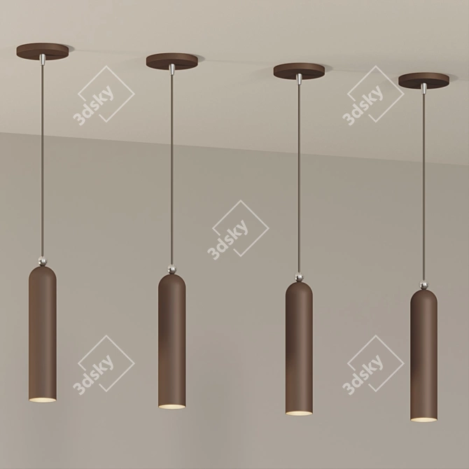 Mid-Century Modern Scandinavian Pendant 3D model image 2