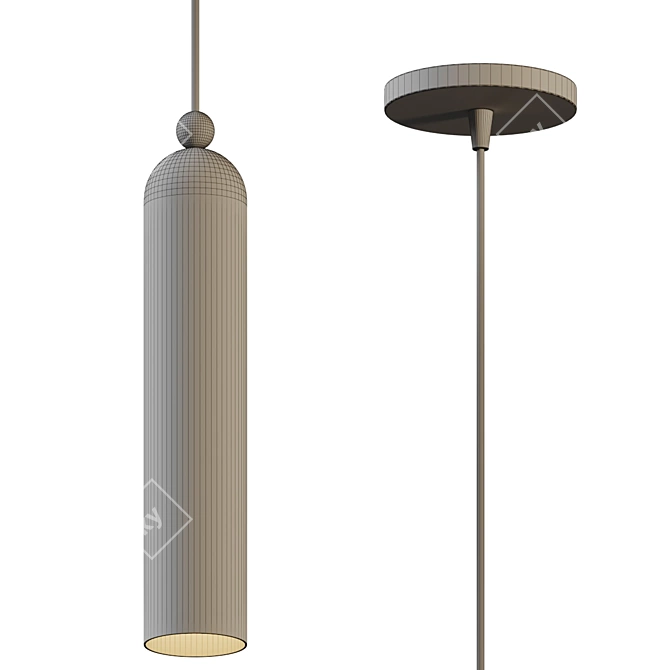 Mid-Century Modern Scandinavian Pendant 3D model image 4