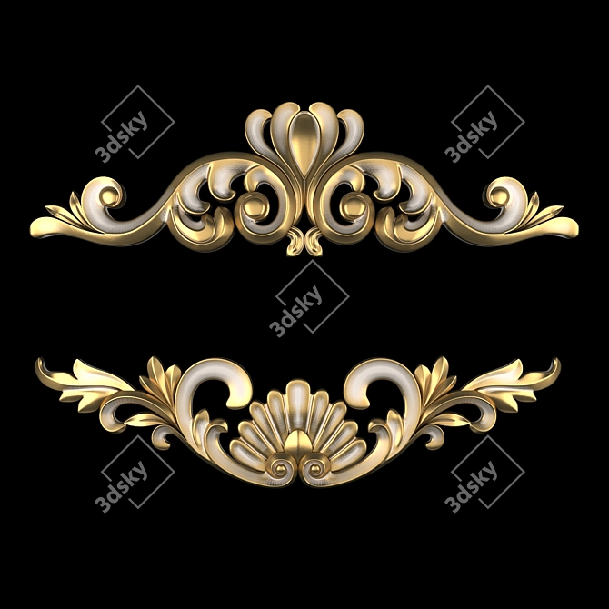 Luxury 3D Max Ornament Model 3D model image 2