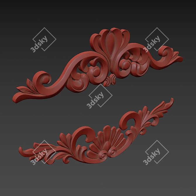 Luxury 3D Max Ornament Model 3D model image 6