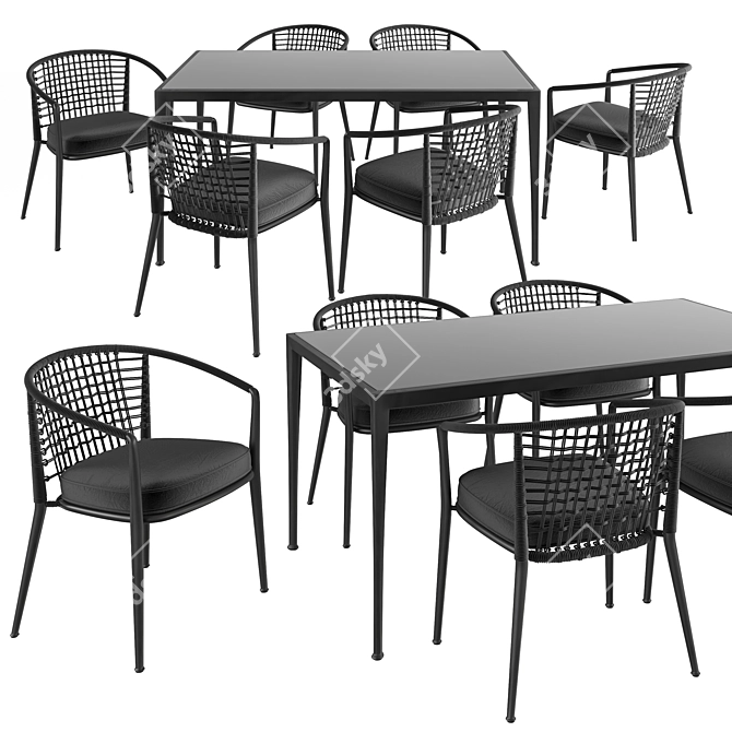 Bebitalia Erica Table Chair Set 3D model image 1