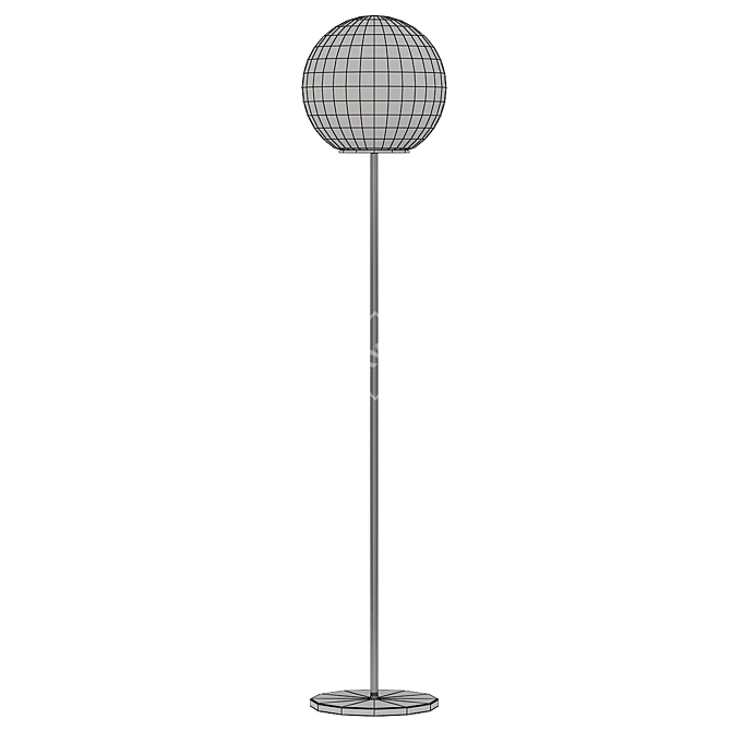 Modern Spherical Floor Lamp 3D model image 2