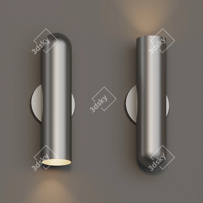 Modern Mid-Century Scandi Wall Sconce 3D model image 2