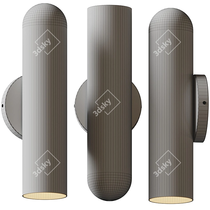 Modern Mid-Century Scandi Wall Sconce 3D model image 4