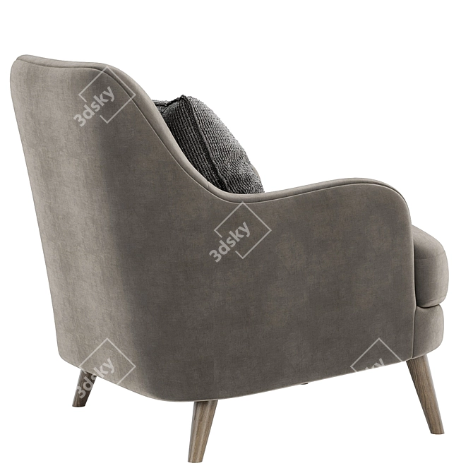 Elegant Sophie Armchair: Comfort Defined 3D model image 5