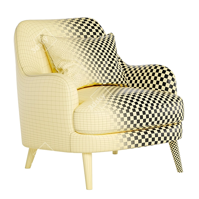 Elegant Sophie Armchair: Comfort Defined 3D model image 6