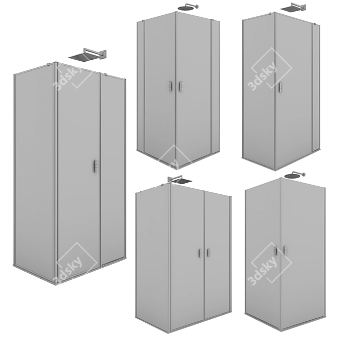 Translated Description:
In the directory: options for Radaway shower enclosures, with Vray and Corona renders, UV mapping for excellent visuals.

Rad 3D model image 2