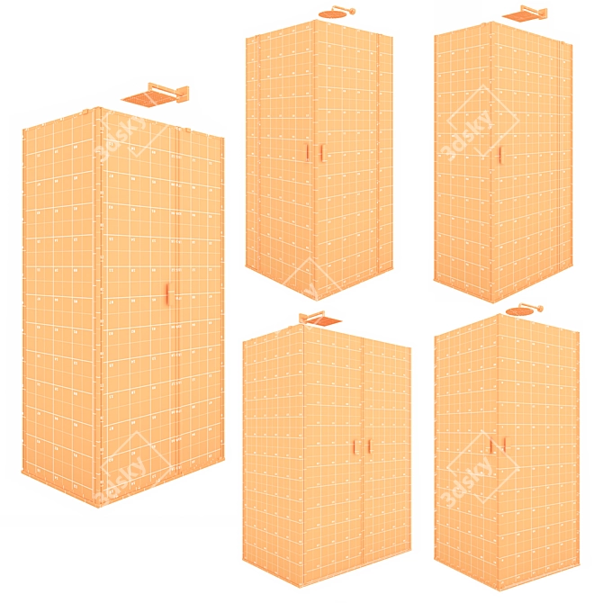 Translated Description:
In the directory: options for Radaway shower enclosures, with Vray and Corona renders, UV mapping for excellent visuals.

Rad 3D model image 3