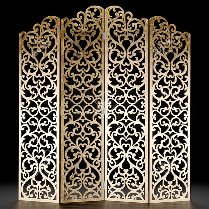 Decorative Screen Divider Wedding Arch 3D model image 1