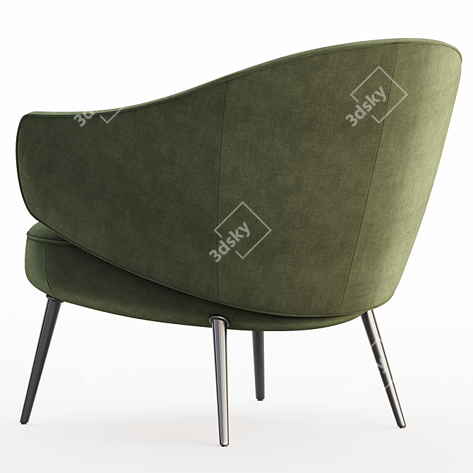 Elegant Charlotte Armchair Boconcept 3D model image 3