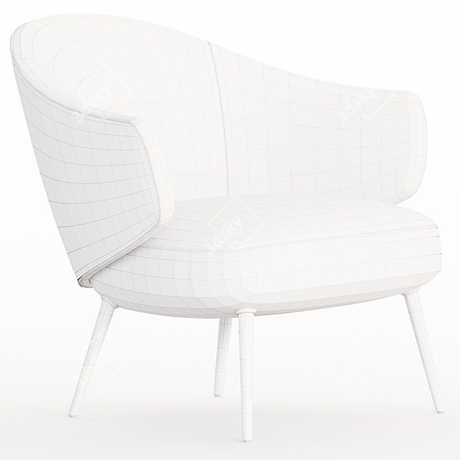 Elegant Charlotte Armchair Boconcept 3D model image 5