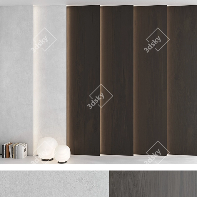 Modern 3D Wall Panel Set 3D model image 2