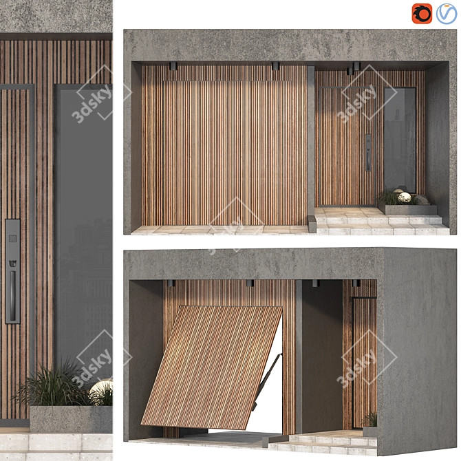 Modern Door 13 Design Kit 3D model image 1