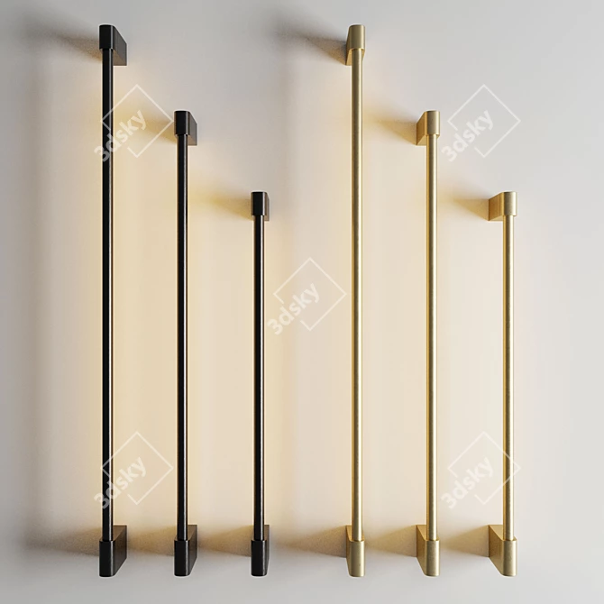 Minimalist Scan Wall Light 3D model image 1