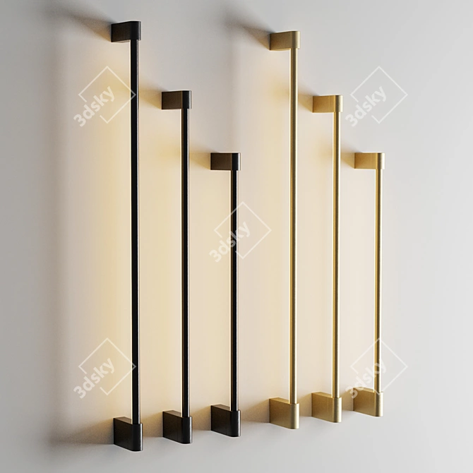 Minimalist Scan Wall Light 3D model image 3