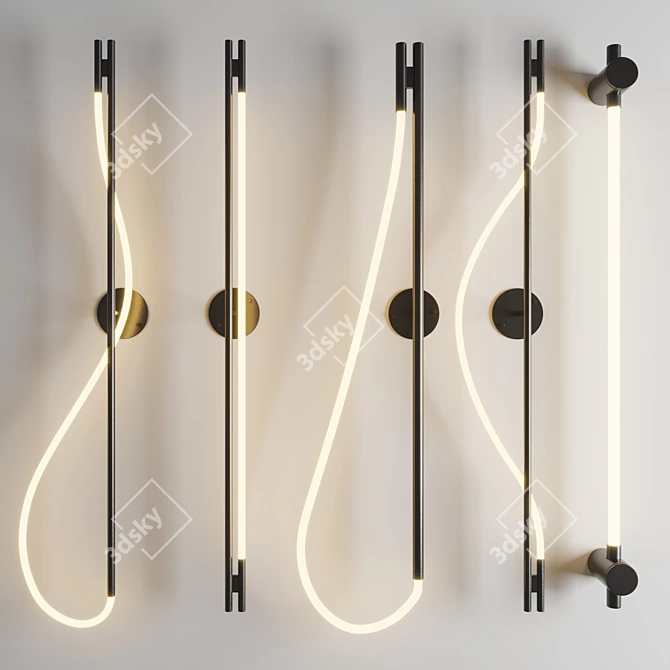 Sleek Wall Light Collection 3D model image 1