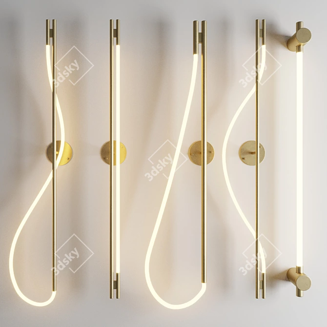 Sleek Wall Light Collection 3D model image 3