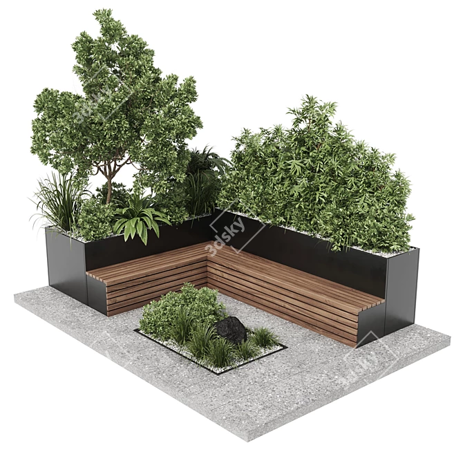 Modern Landscape Furniture Pergola 18 3D model image 2