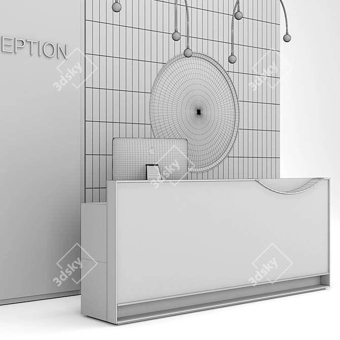 Elegant Reception Table Display 3D model image 6