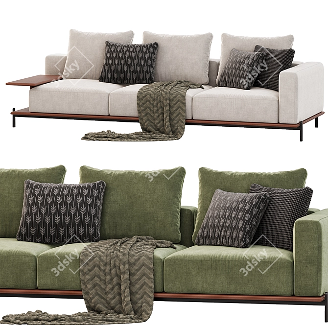 Modern Poliform Brera Sofa Set 3D model image 1