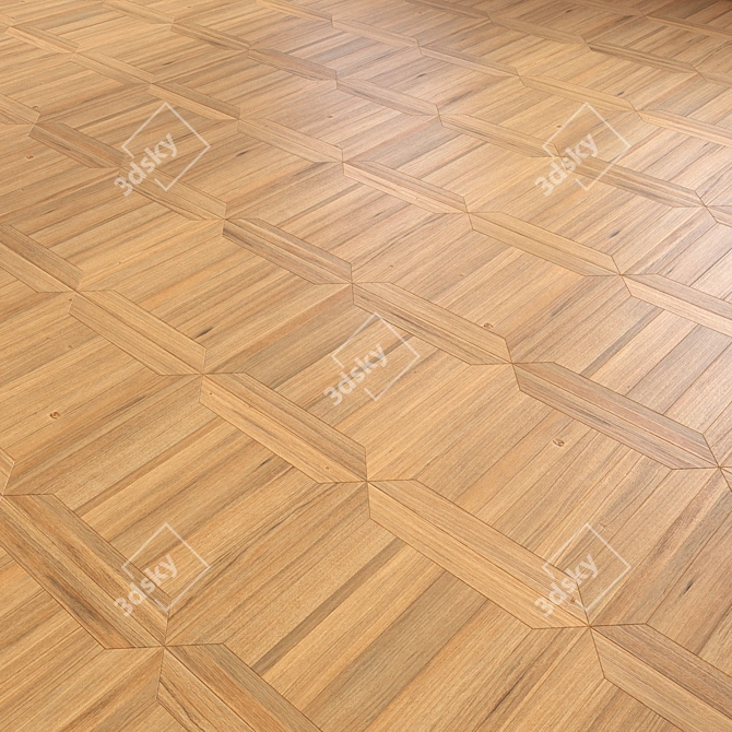 High-Quality Wood Floor 3D Model 3D model image 3