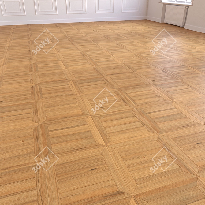 High-Quality Wood Floor 3D Model 3D model image 5