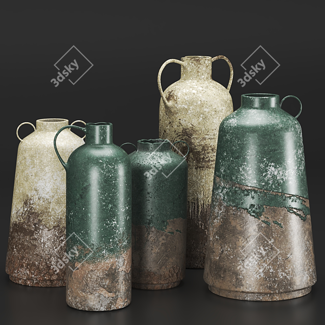 Handcrafted Concrete Vase Vol7 3D model image 4