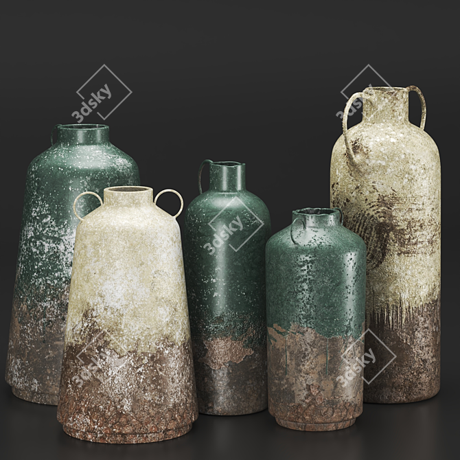 Handcrafted Concrete Vase Vol7 3D model image 7