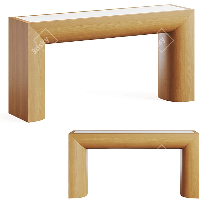 Emma Wood Console Table, Corona/V-Ray 3D model image 1