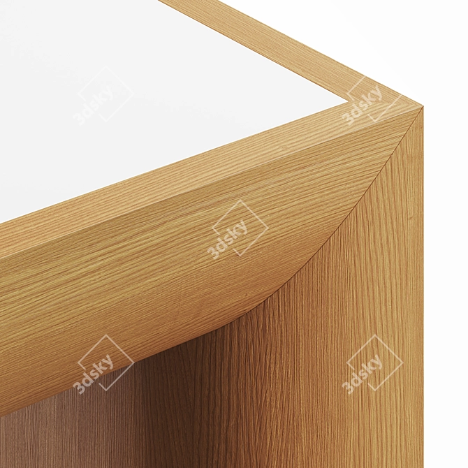 Modern Emma Wood Coffee Table 3D model image 2